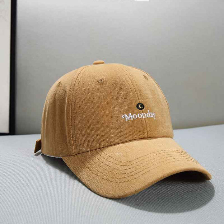 Face Displayed Small Letters Sun Visor Baseball Cap Small moon ginger adjustable