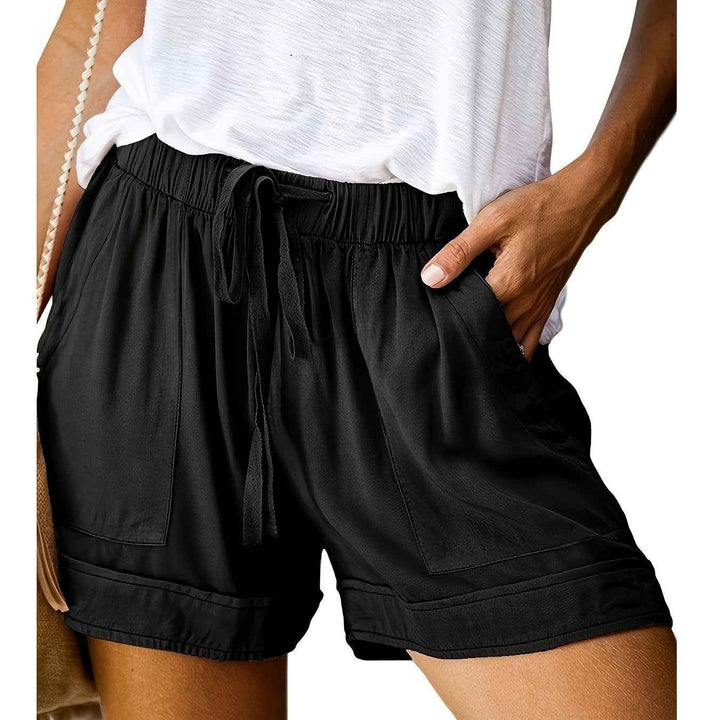 Women's Relaxed Drawstring Shorts for Comfort Black