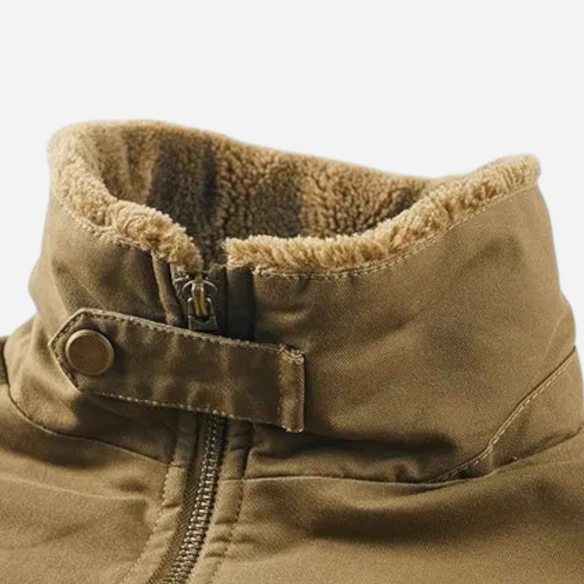 Men's Relaxed Fit Bomber Jacket with Lined Ribbed Cuffs