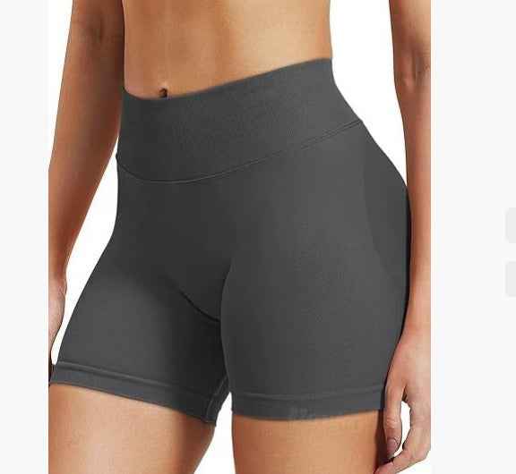 Women's High Waist Seamless Yoga Shorts for Sports and Fitness