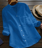 Women's Relaxed Fit Button-Up Blouse