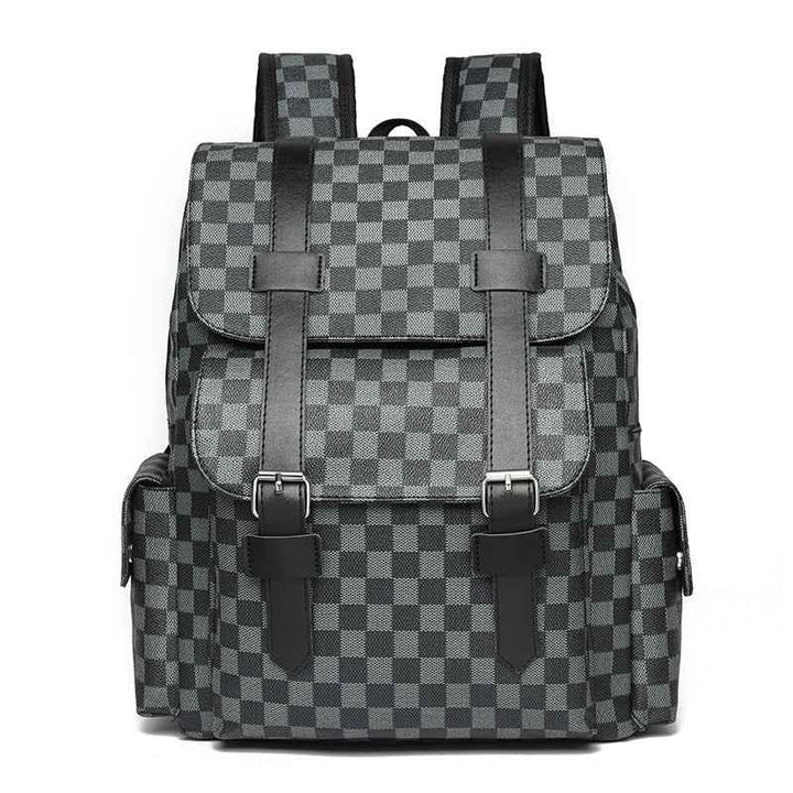 Checked Pattern Backpack