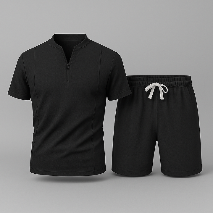 Premium Piqué Set Jet Black