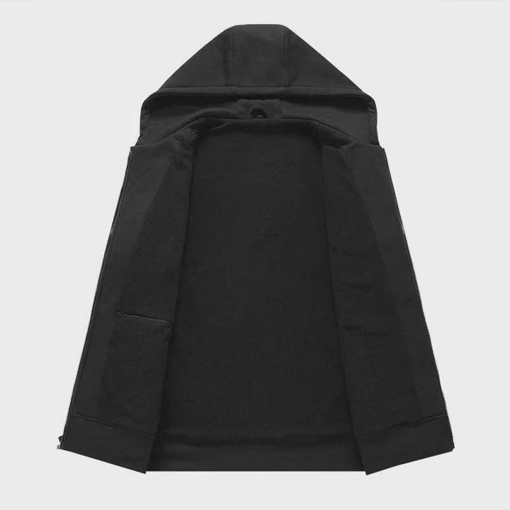 Women's Heated Hoodie with Kangaroo Pocket and Zip Closure