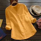 Women's Relaxed Fit Button-Up Blouse