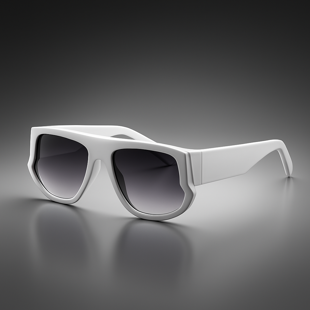 Trendy Wilder Style Sunglasses Frost White