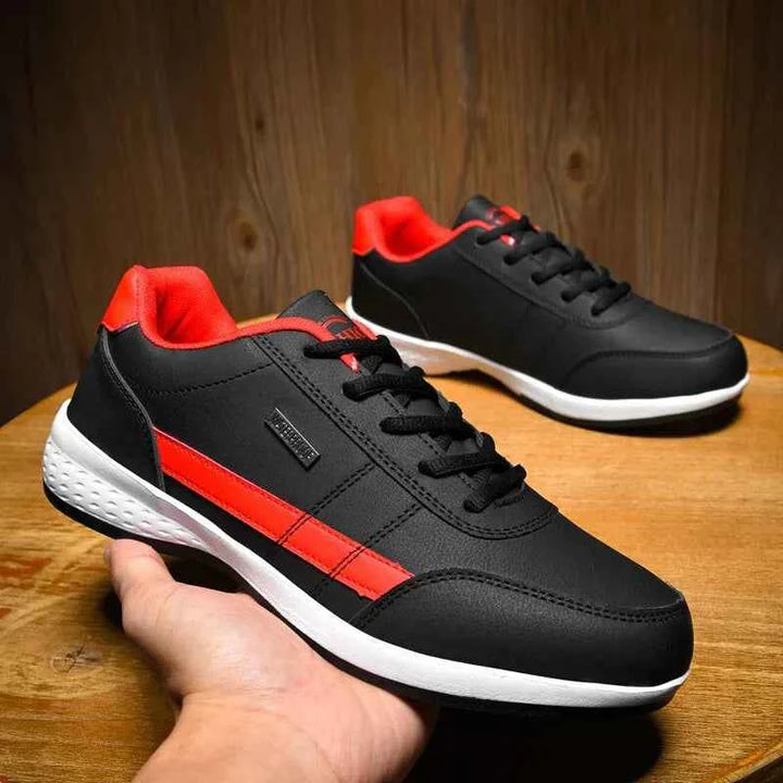 Men's Casual Lace-Up Sneakers - Stylish Footwear Black