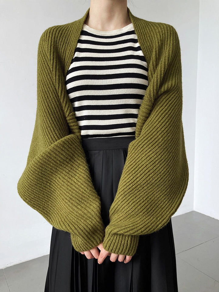 Women's Ribbed Knit Long Sleeve Cardigan