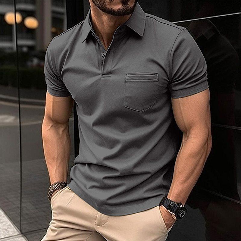 Stylish Men's Polo Shirt - Trendy Casual Wear Gray