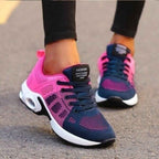 Women's Orthopedic Lace-up Fashion Sneakers | Casual Footwear Purple Blue