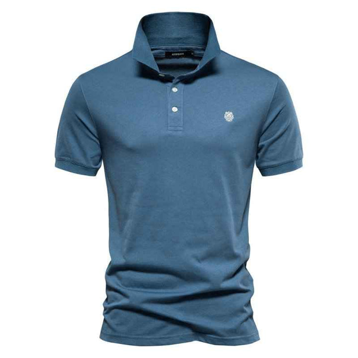 Lightweight Men's Summer Polo Shirt - Perfect for Warm Weather Blue