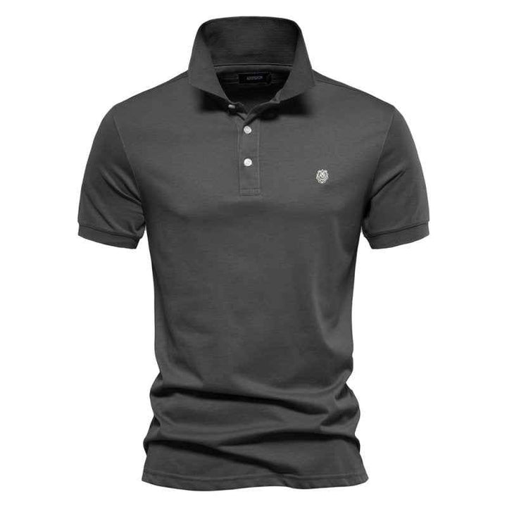 Lightweight Men's Summer Polo Shirt - Perfect for Warm Weather Dark Gray