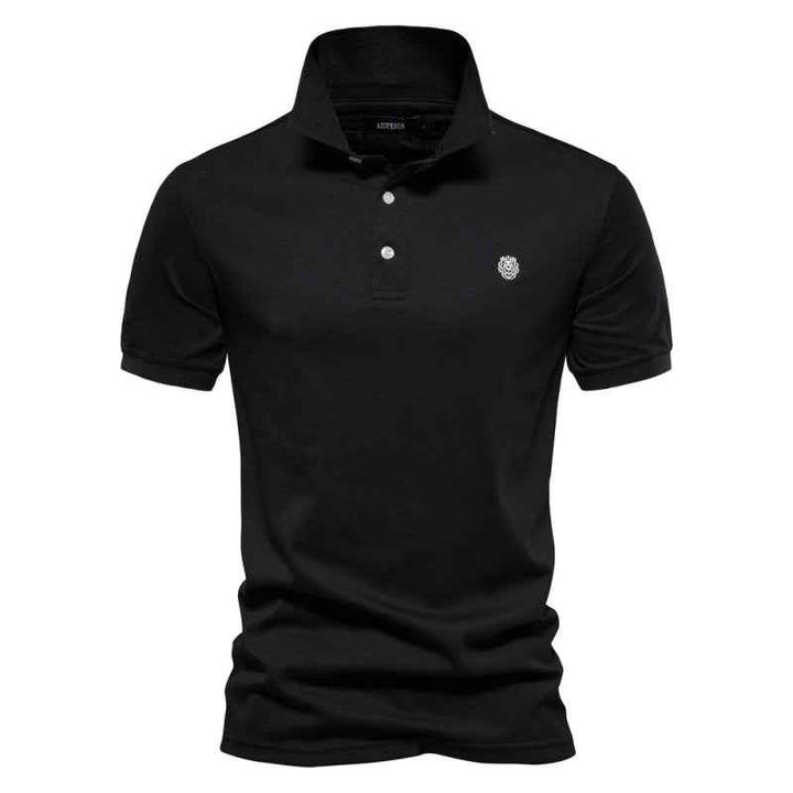 Lightweight Men's Summer Polo Shirt - Perfect for Warm Weather Black