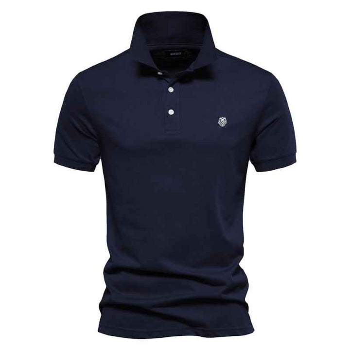 Lightweight Men's Summer Polo Shirt - Perfect for Warm Weather Navy Blue