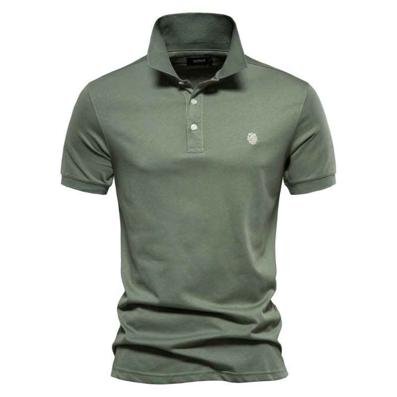 Lightweight Men's Summer Polo Shirt - Perfect for Warm Weather Green