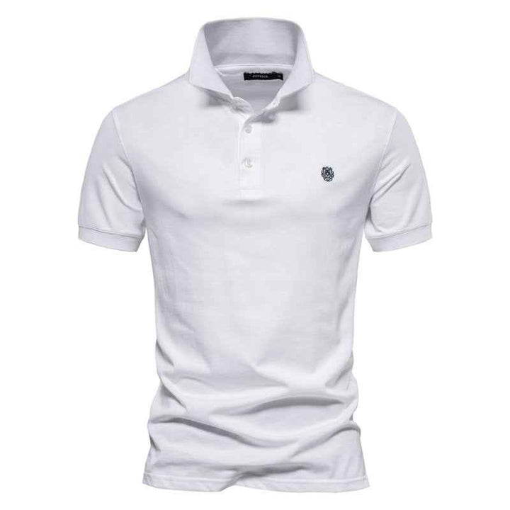 Lightweight Men's Summer Polo Shirt - Perfect for Warm Weather White