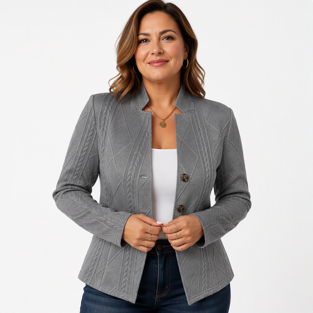 Women's Textured Blazer | Stylish Tailored Jacket for Fall & Spring