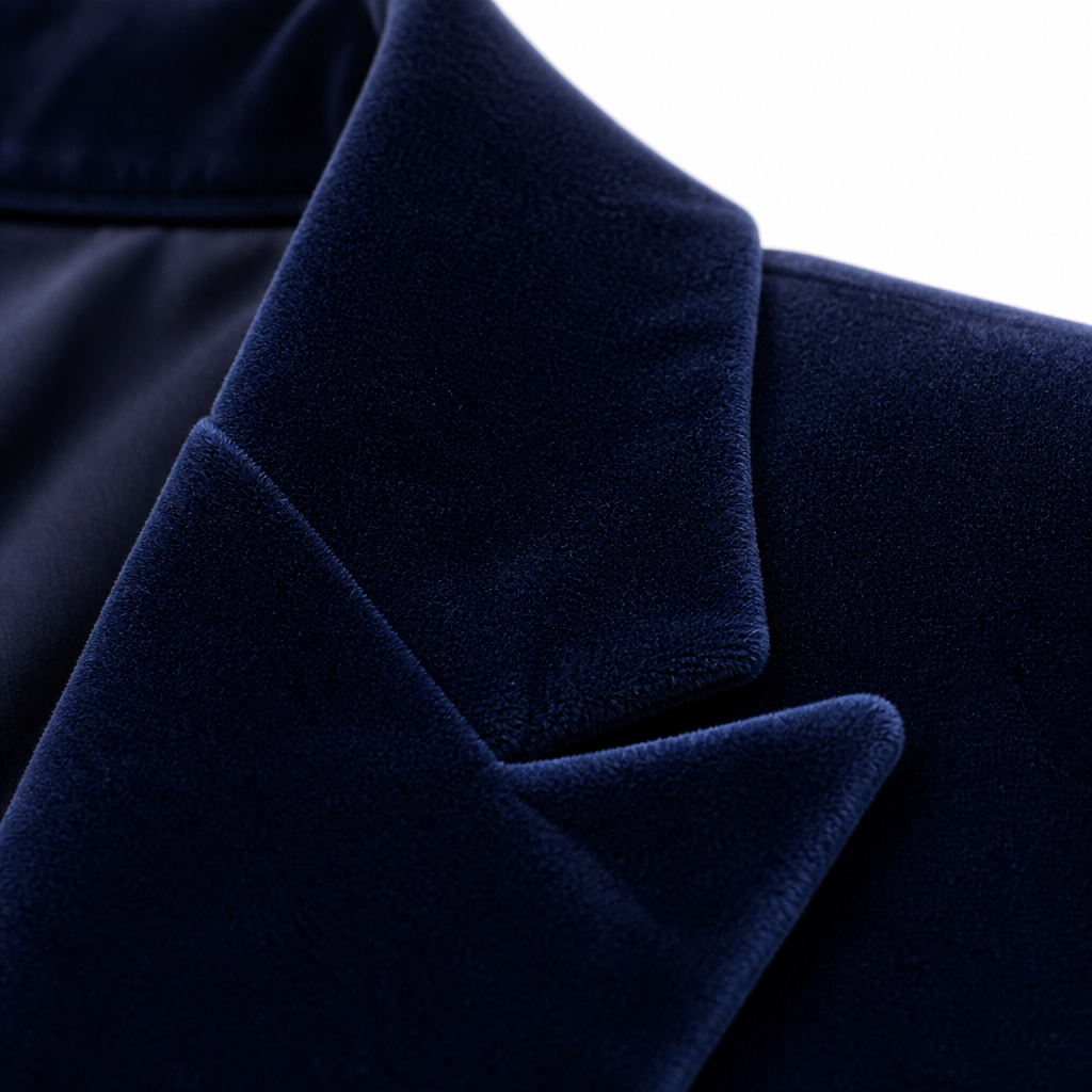 Women's Elegant Velvet Blazer | Tailored Jacket with Gold Accents