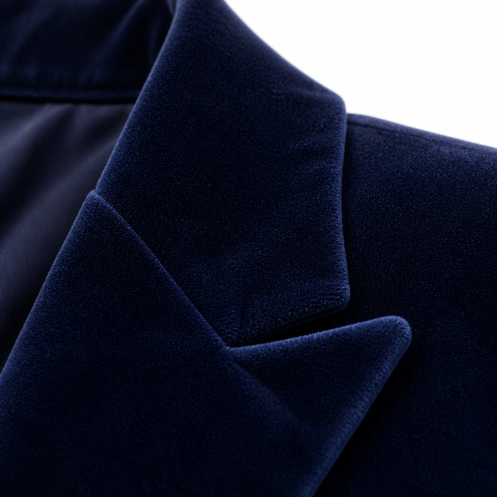 Women's Elegant Velvet Blazer | Tailored Jacket with Gold Accents