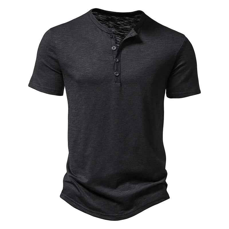 Men's Casual V-Neck T-Shirts Black