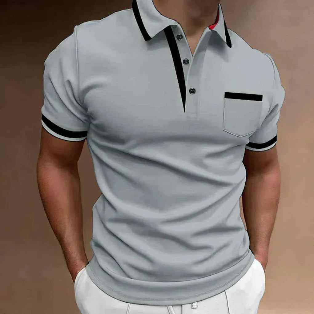 Men's Stylish and Versatile Polo Shirt Gray