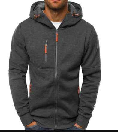 Men's Cozy Zip-Up Hoodie Gray
