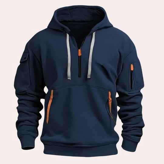 Men's Comfortable Casual Hoodie Navy Blue