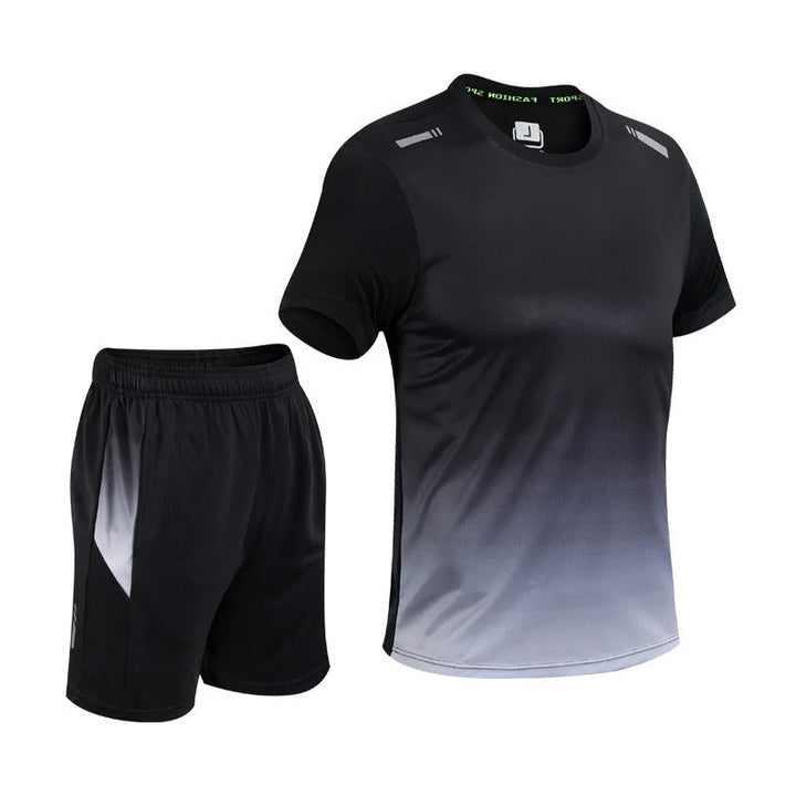 Men's Gradient Design Sportswear Set Gray