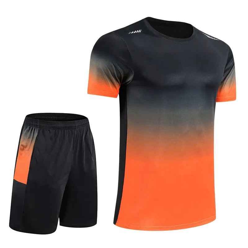 Men's Gradient Design Sportswear Set Orange