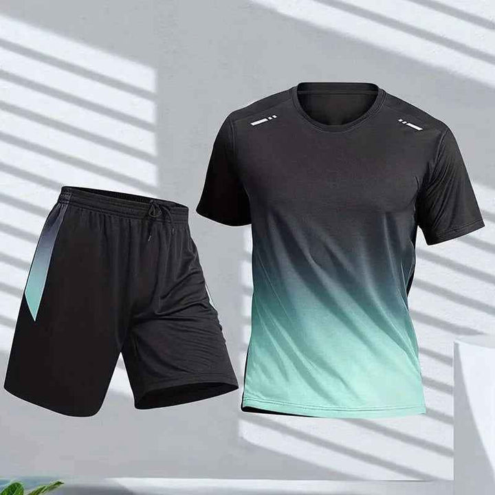 Men's Gradient Design Sportswear Set Light Blue