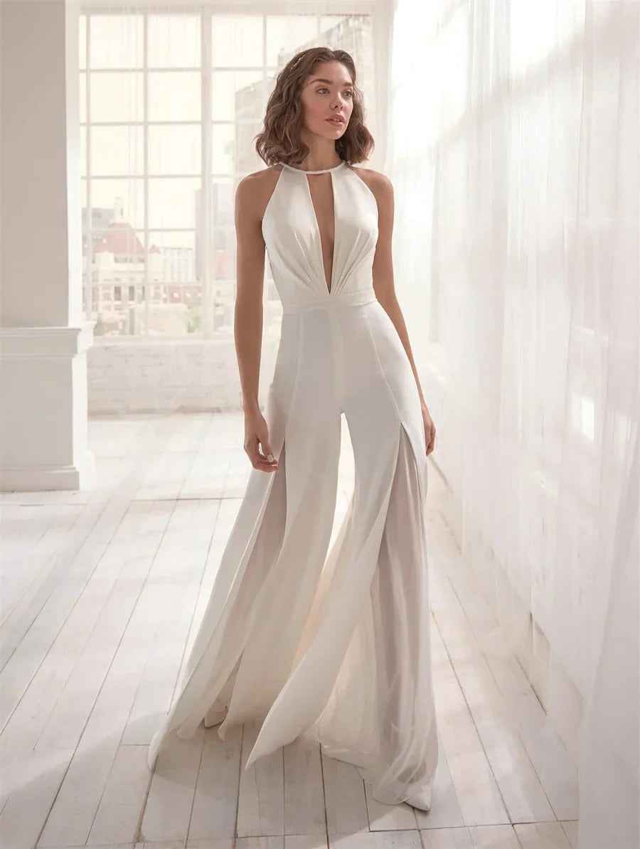 Women's Elegant V Neck Jumpsuit for Stylish Occasions