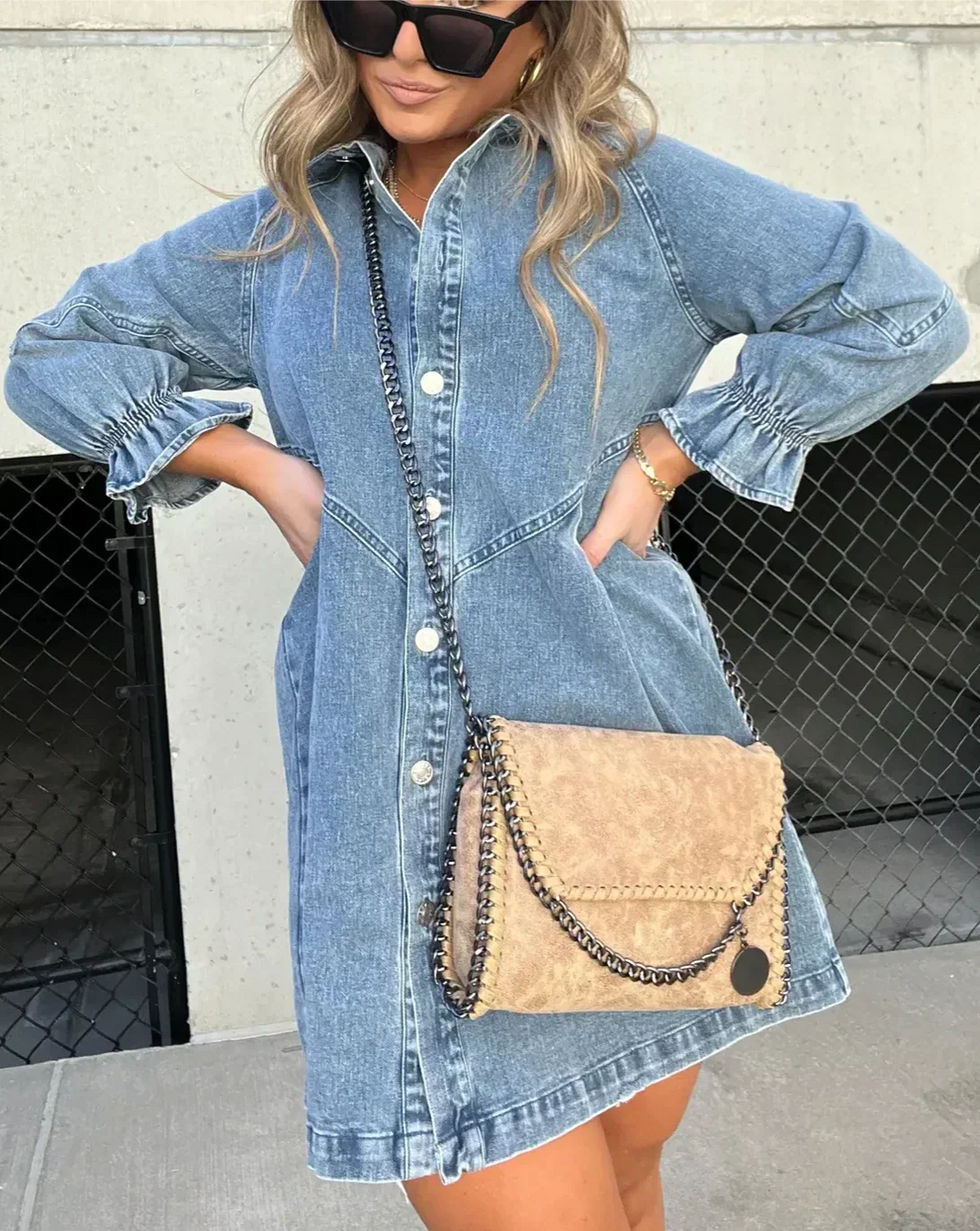Lydia | Stylish Denim Dress for Women Blue