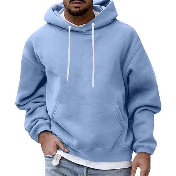 Men's Casual Hoodie Light Blue