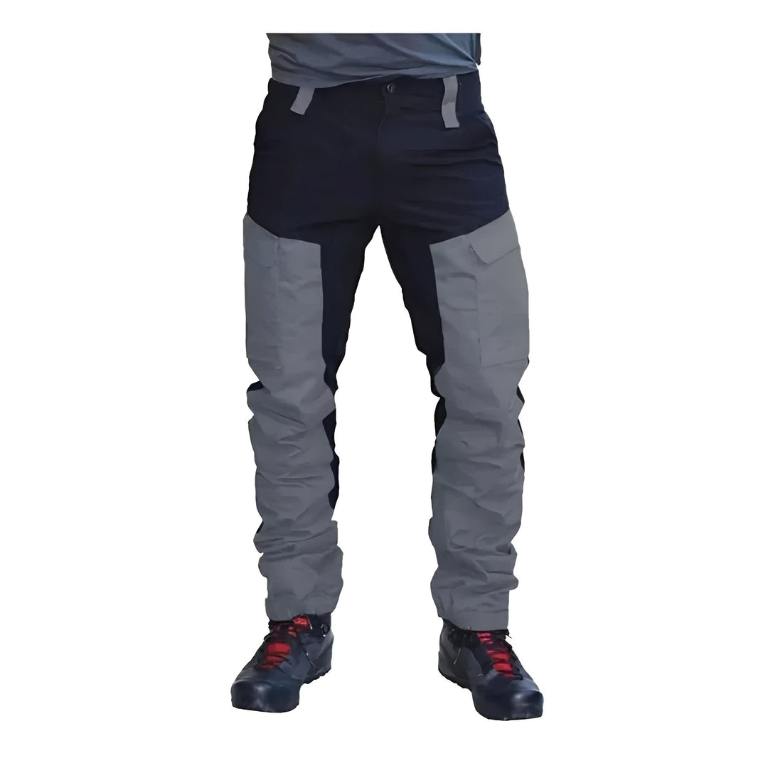Men's Water-Resistant Cargo Work Pants with Reinforced Seams Gray