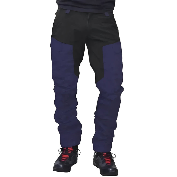 Men's Water-Resistant Cargo Work Pants with Reinforced Seams Blue