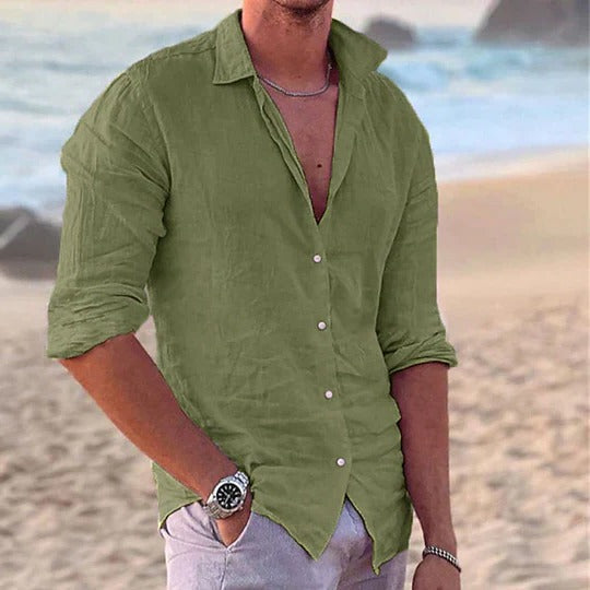 Ryan | Chemise pour homme en mélange coton et lin