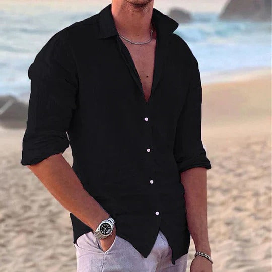 Ryan | Chemise pour homme en mélange coton et lin