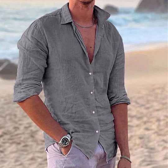 Ryan | Men's Cotton Linen Blend Shirt
