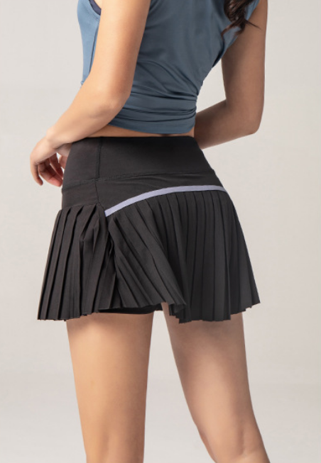 Women's Pleated Sports Skirt - Comfortable Elastic Waistband - Breathable Fabric