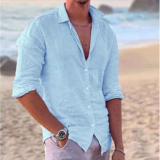 Ryan | Men's Cotton Linen Blend Shirt