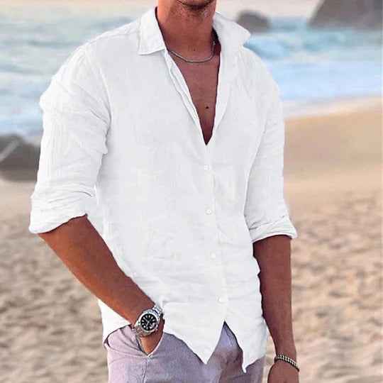 Ryan | Men's Cotton Linen Blend Shirt