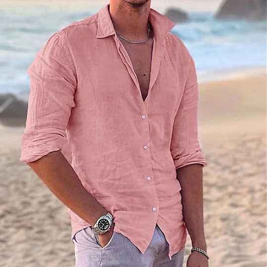 Ryan | Men's Cotton Linen Blend Shirt