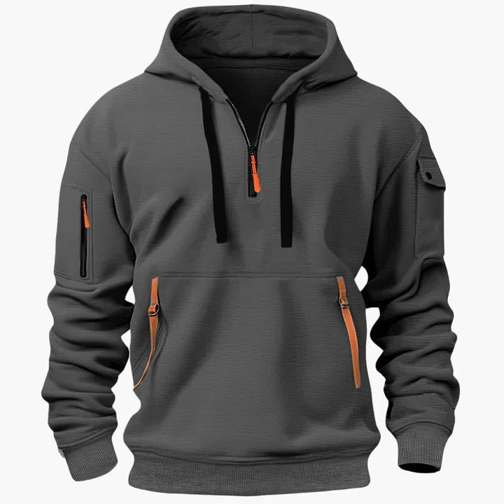 Men's Versatile All-Season Utility Hoodie Dark Gray