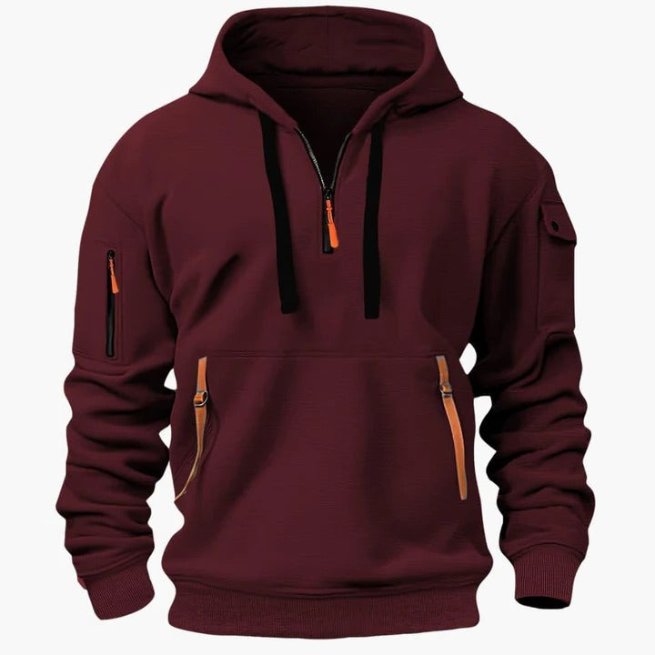 Men's Versatile All-Season Utility Hoodie Red