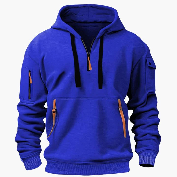 Men's Versatile All-Season Utility Hoodie Navy Blue
