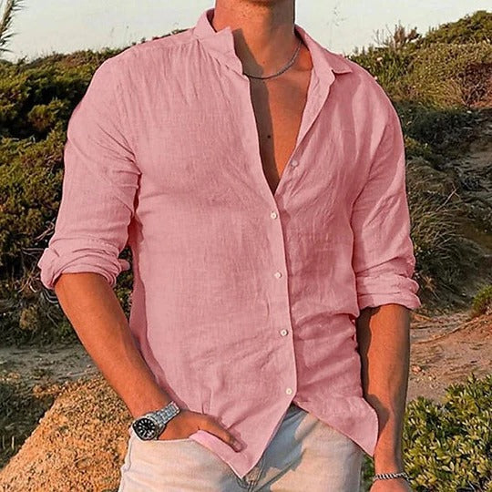 Ryan | Chemise pour homme en mélange coton et lin