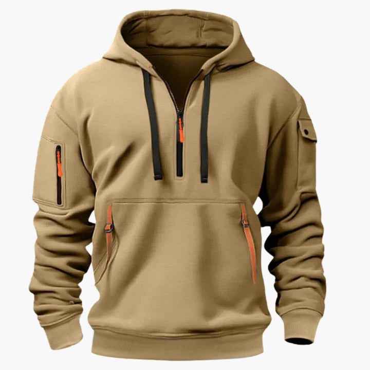 Men's Versatile All-Season Utility Hoodie Khaki
