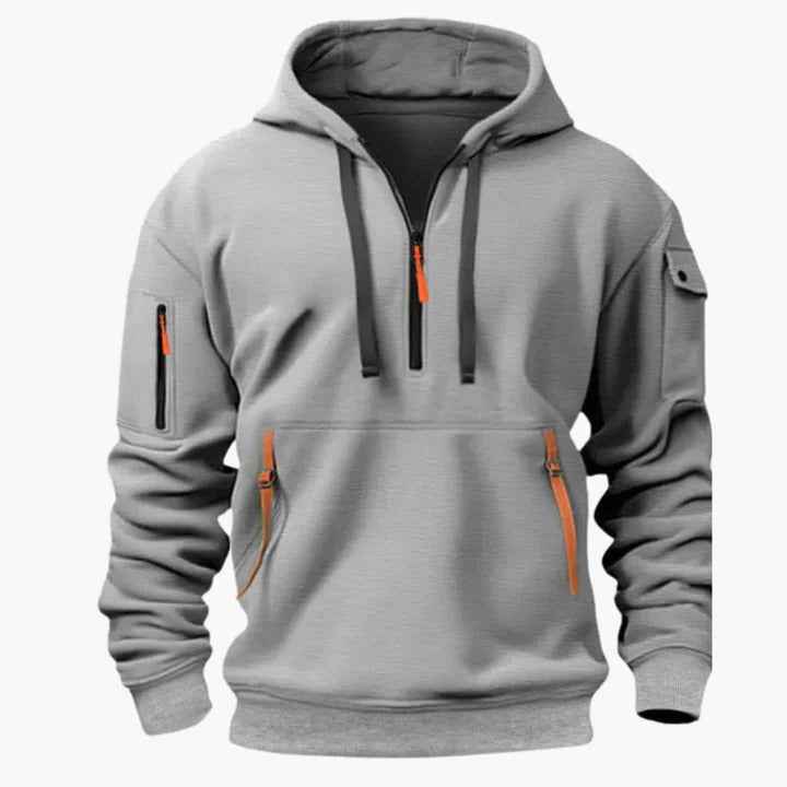 Men's Versatile All-Season Utility Hoodie Light Gray