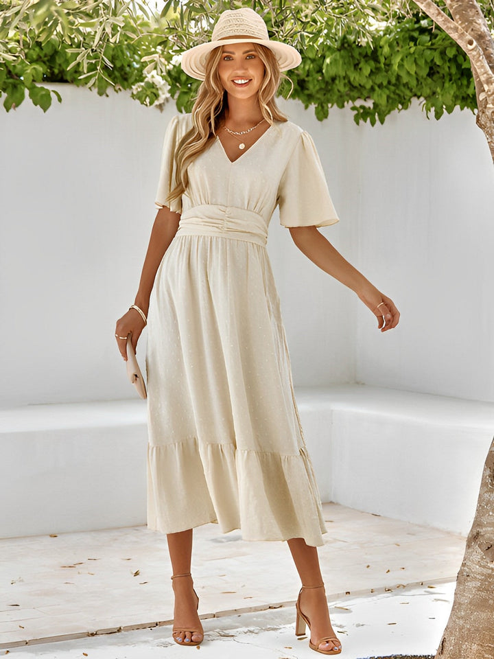 Elegant Wrap Maxi Dress with Belt for Women