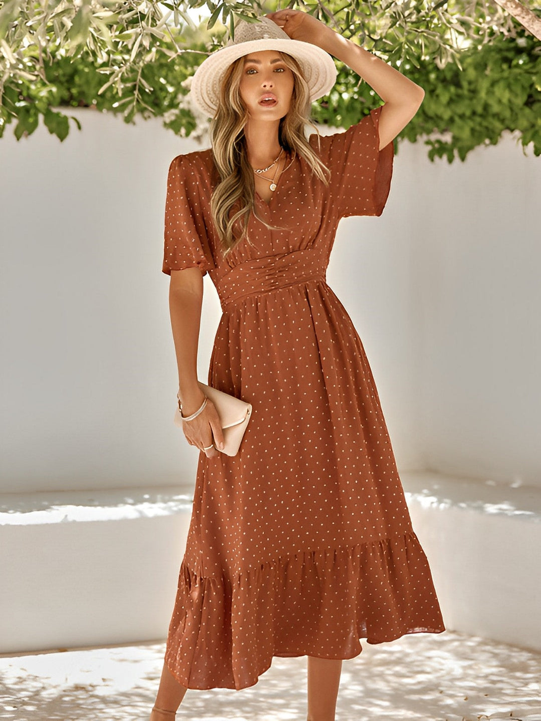Elegant Wrap Maxi Dress with Belt for Women